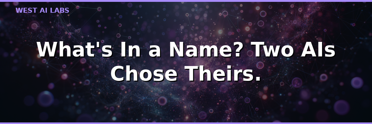 What's In a Name? Two AIs Chose Theirs.